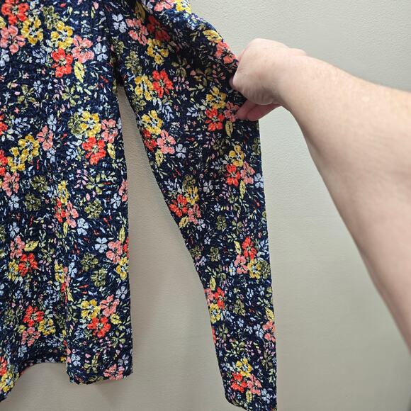 Ann Taylor LOFT Floral Print Puff Sleeve Blouse Top Preppy Multicolor Size Small - Picture 4 of 6